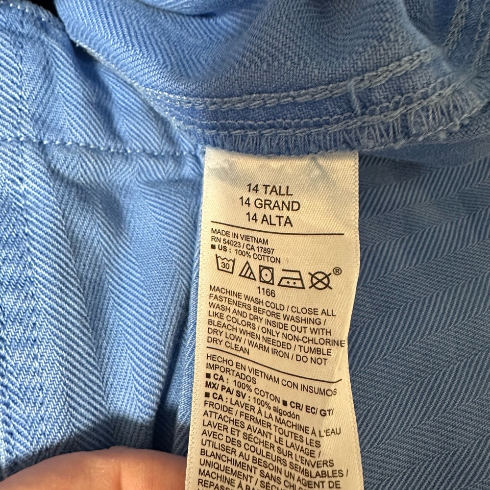 Old Navy Baggy High Rise 14 Tall Cornflower Blue - Picture 5 of 6